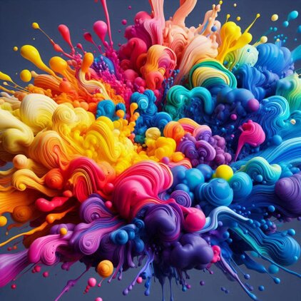 bolle ed esplosione di colori