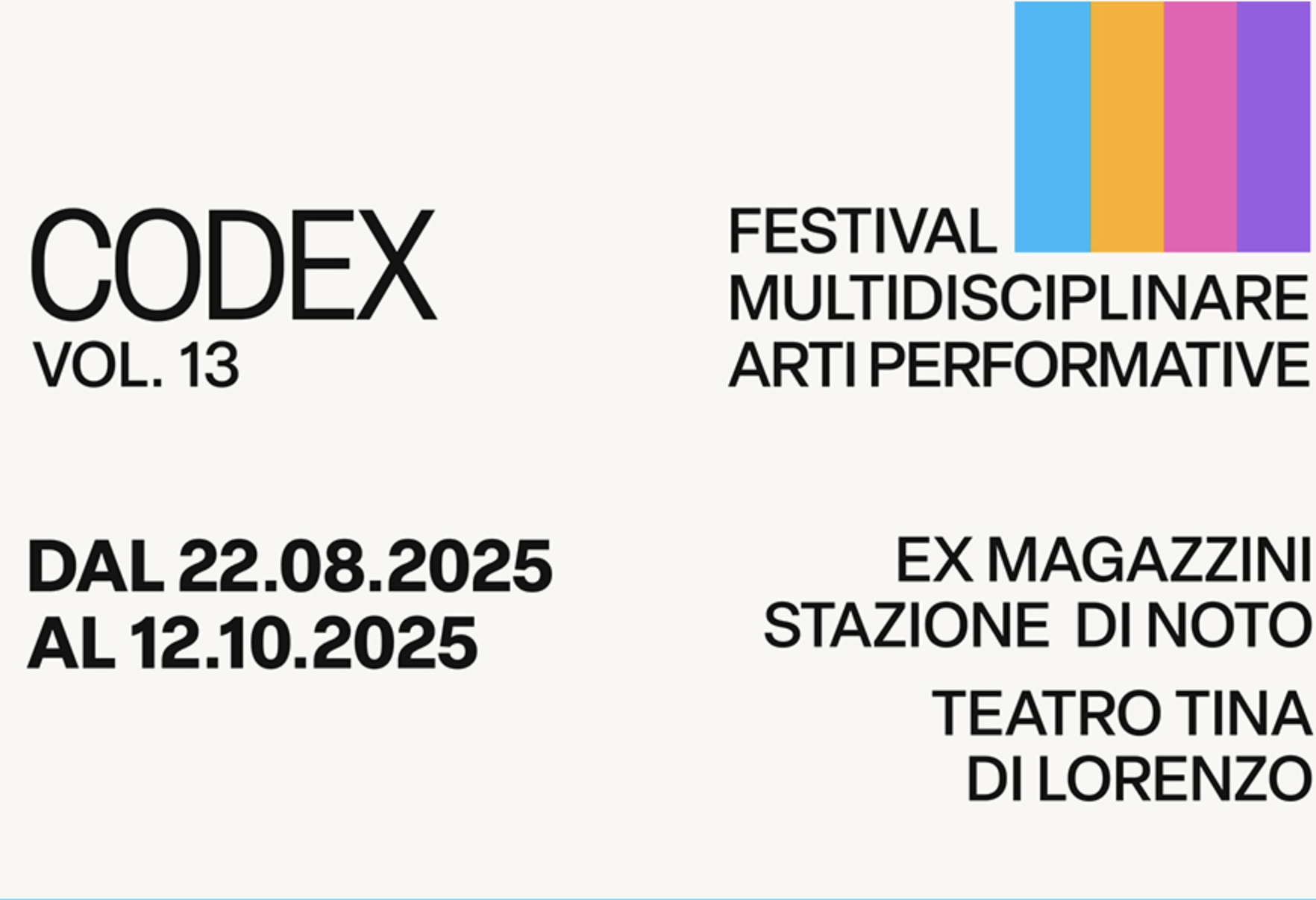 Codex Festival 2025. A Noto Codex Festival 2025. A Noto
