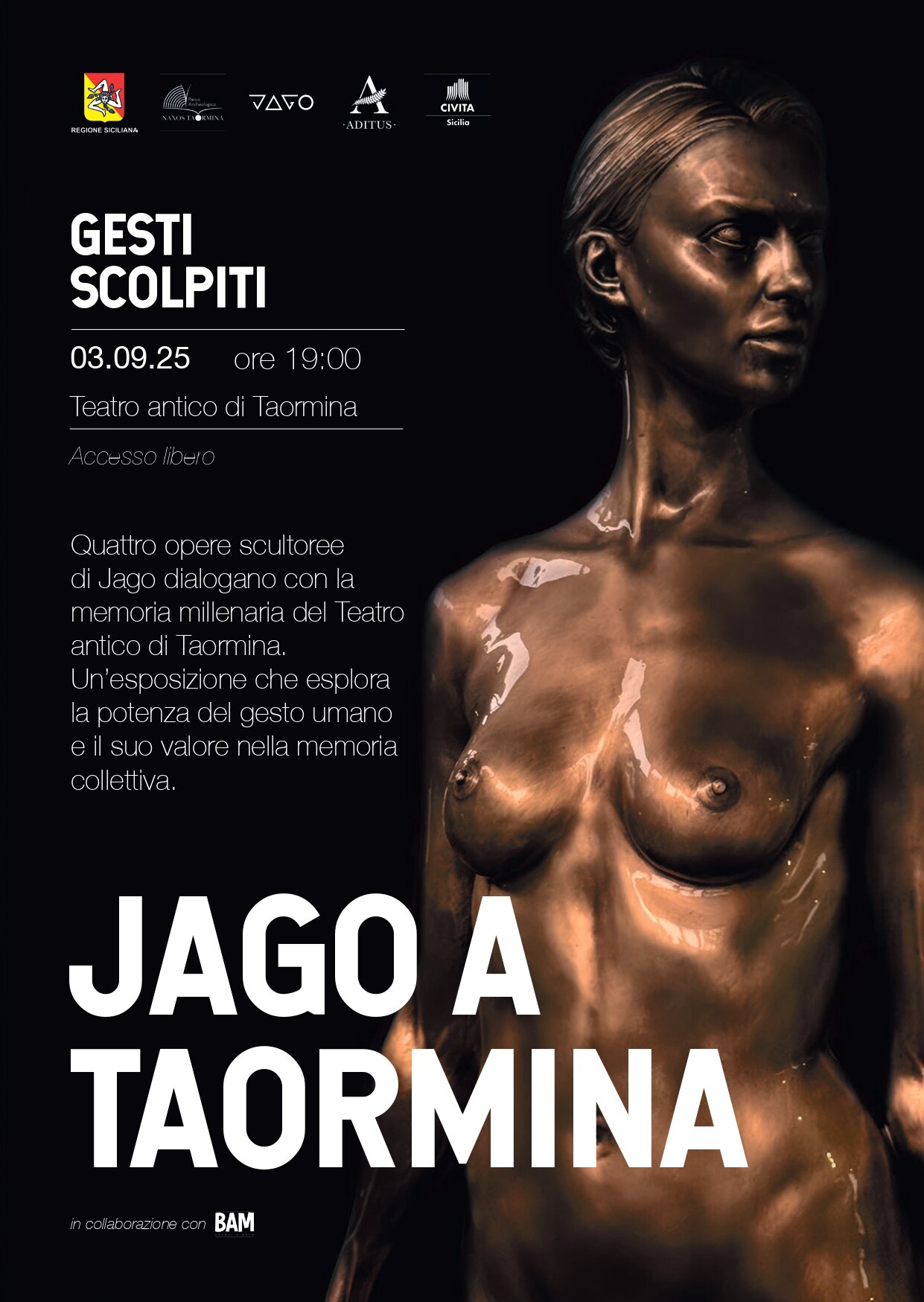 Le sculture di JAGO a Taormina