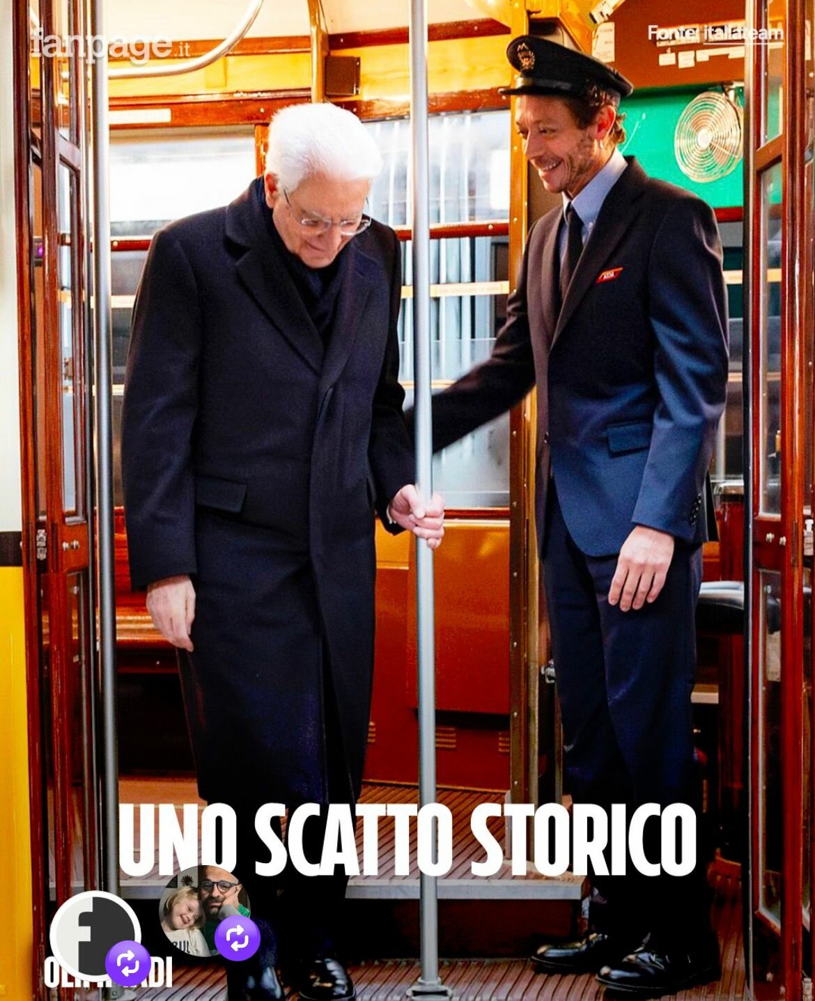 Un incontro speciale: la storia sale sul tram