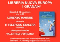 LORENZO MARONE presenta TI TELEFONO STASERA Feltrinelli