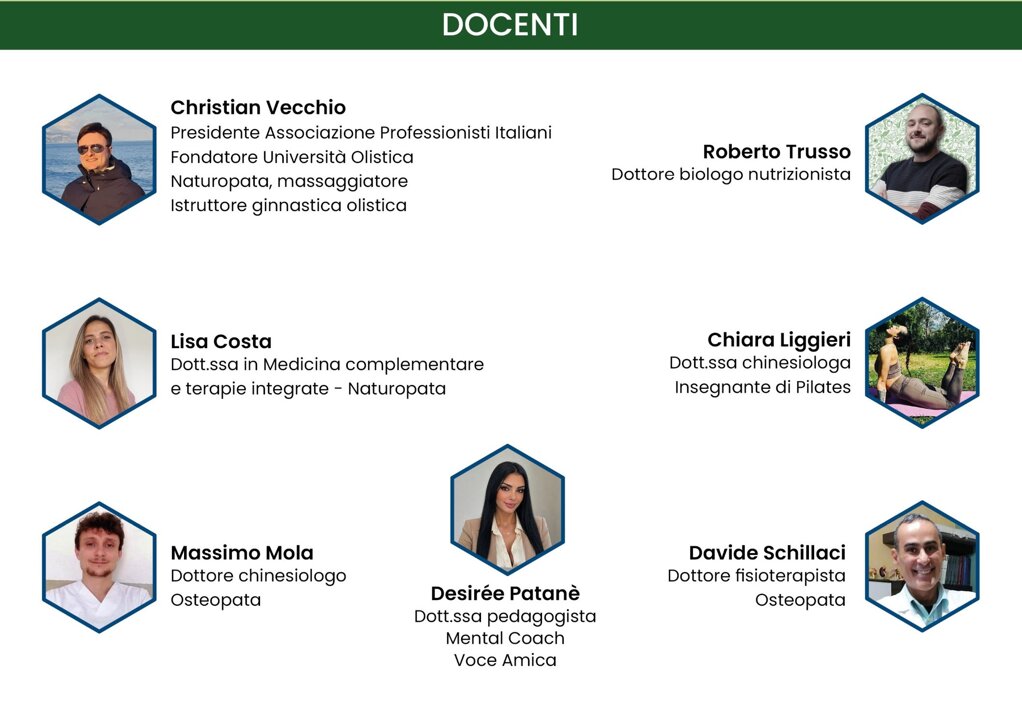 docenti corso istruttore di ginnastica