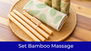 set bamboo massage