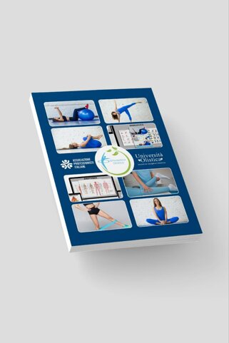 Copertina libro ginnastica olistica con immagini di esercizi e diagrammi anatomici Copertina libro ginnastica olistica con immagini di esercizi e diagrammi anatomici