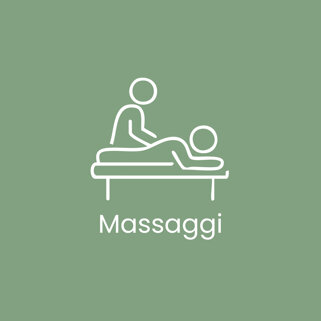 Icona stilizzata di massaggio per benessere e salute Icona stilizzata di massaggio per benessere e salute