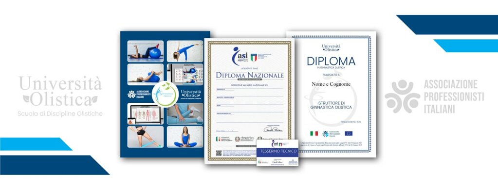 Diplomi e attestati di ginnastica olistica e formazione naturopatica