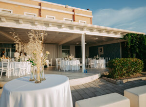 Allestimento del matrimonio di Giorgio e Roxanna