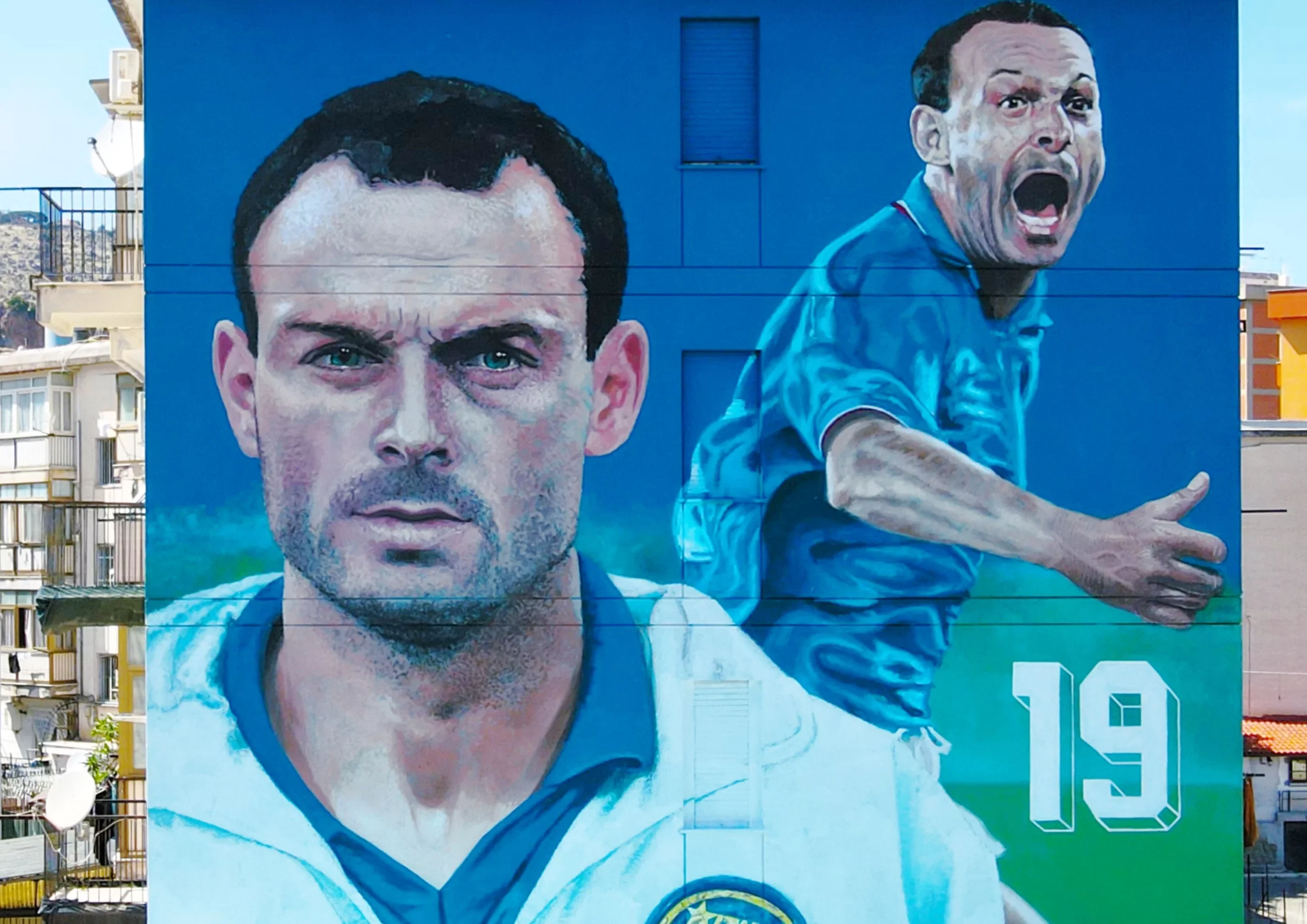 Totò Schillaci. Il murale realizzato nel quartiere Cep di Palermo
