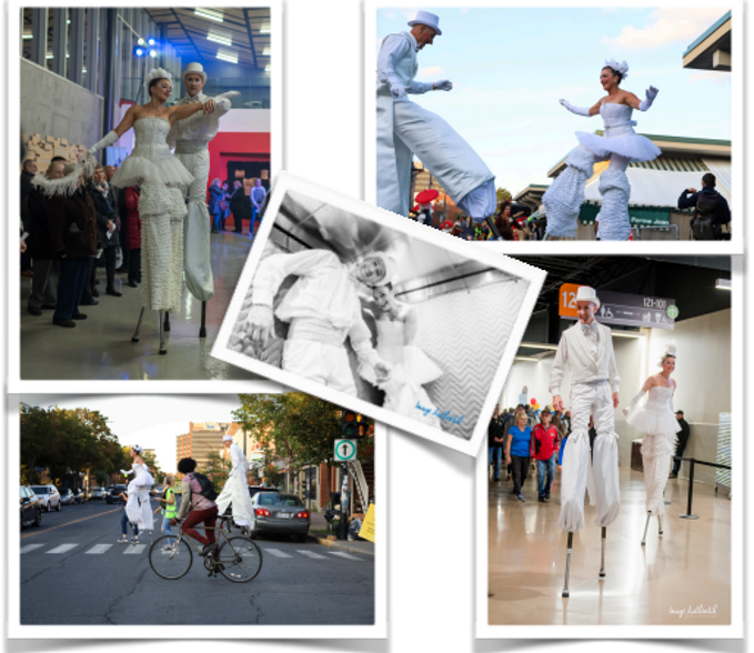 duo bal blanc montage echasse pneumatique animation bal danse shovane brisindi