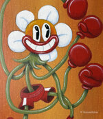 886-boxing-daisy-2026-tecnica-mista-su-tela-30x24-cm