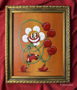 886-boxing-daisy-2026-tecnica-mista-su-tela-30x24-cm