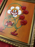 886-boxing-daisy-2026-tecnica-mista-su-tela-30x24-cm