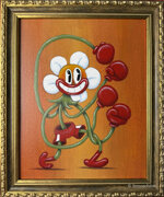 886-boxing-daisy-2026-tecnica-mista-su-tela-30x24-cm