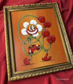 886-boxing-daisy-2026-tecnica-mista-su-tela-30x24-cm