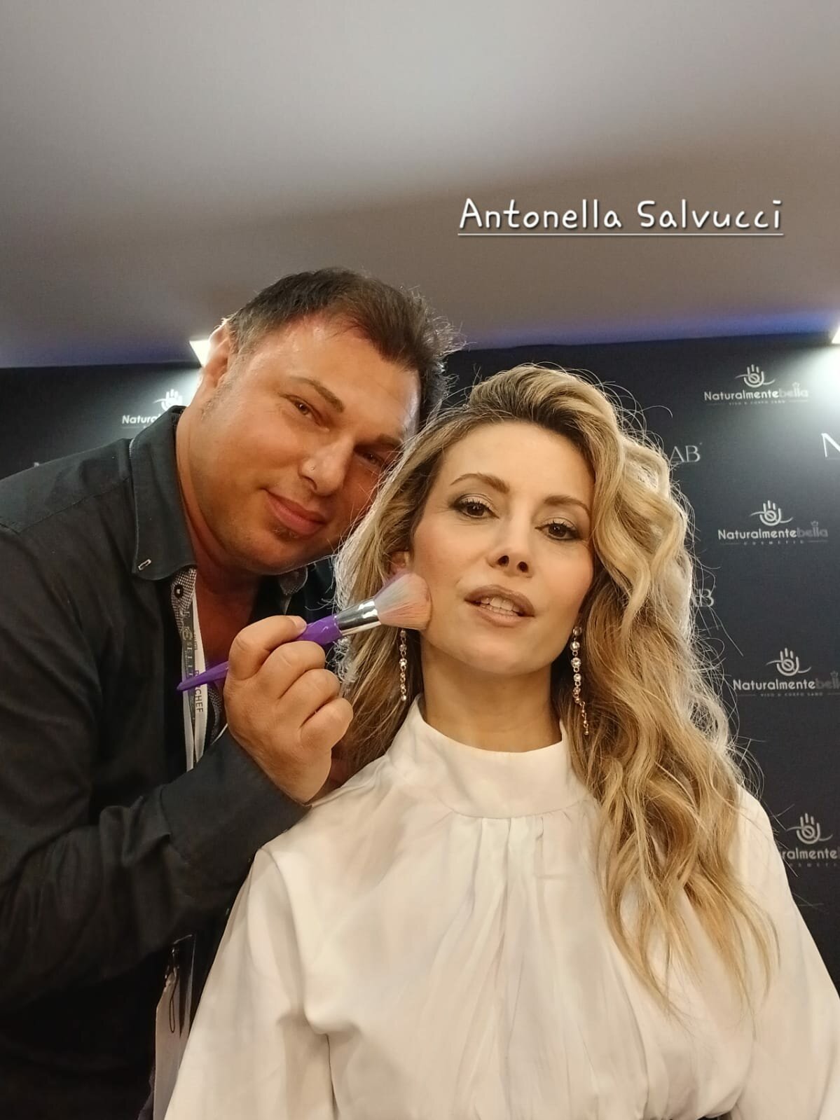 Antonella Salvucci e il Visagista Marco Simone