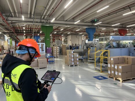 Rilievo 3D con drone per creazione di Digital Twin industriale