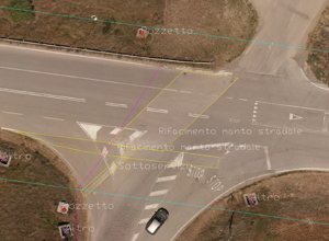 modello cad dwg con indicazione sottoservizi rilevati