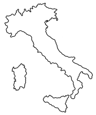 Immagine grafica dello stivale italiano
