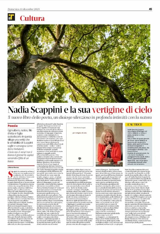 Per vertigine di cielo di Nadia Scappini