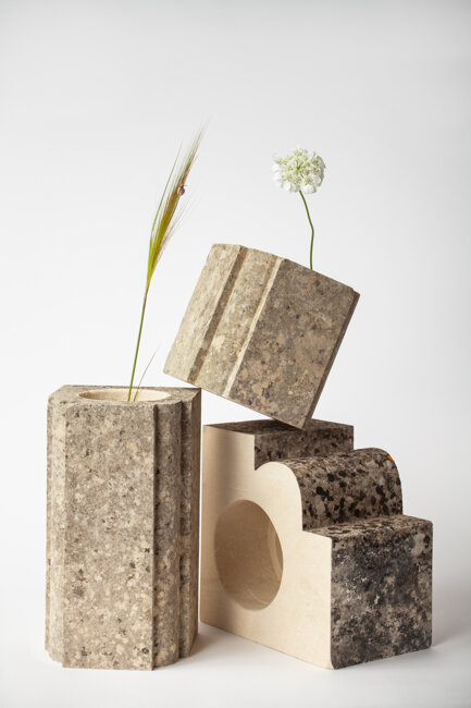 Licheni vasi materiale litico recupero con licheni design by errepiuesse Licheni vasi materiale litico recupero con licheni design by errepiuesse