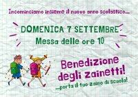Benedizione degli zainetti!