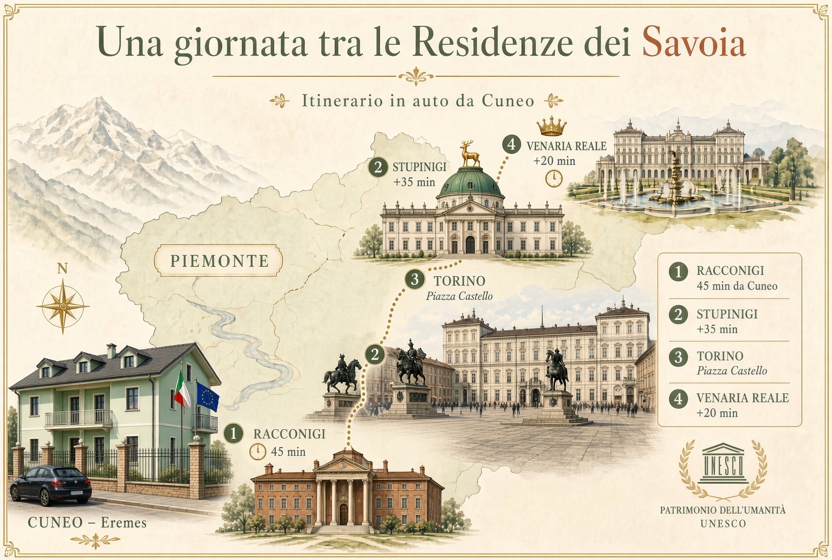 Una giornata tra le residenze reali dei Savoia