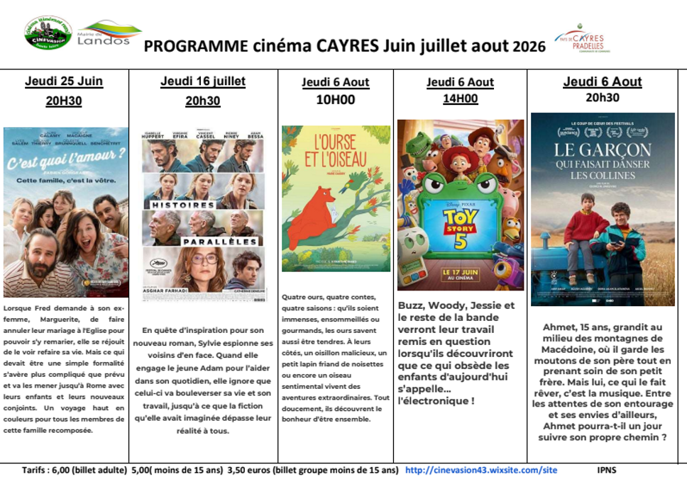 affiche de cinéma cayres