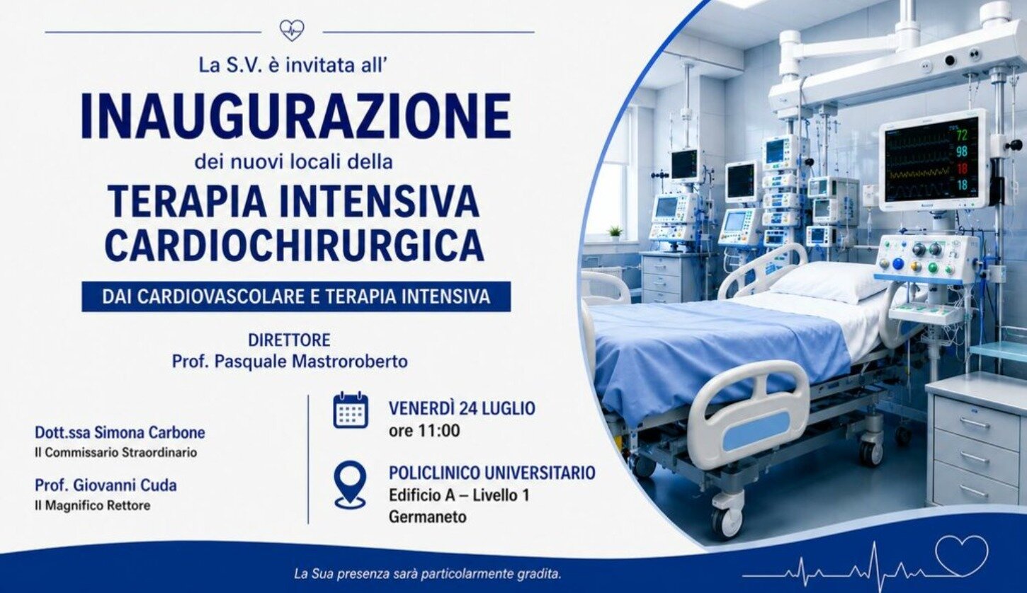 Nuovi locali della Terapia Intensiva Cardiochirurgica, venerd&igrave; 24 l'inaugurazione