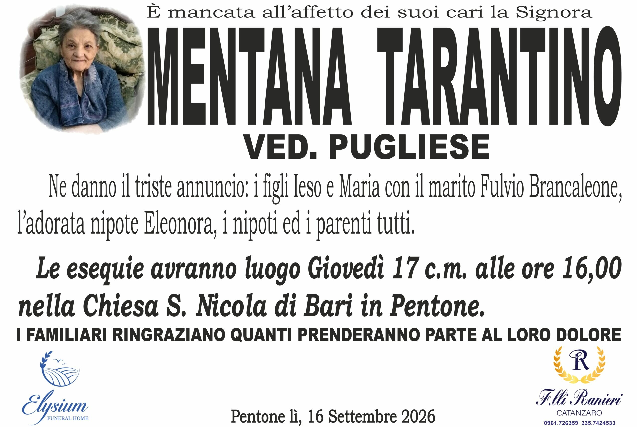 Mentana Tarantino non &egrave; pi&ugrave; con noi