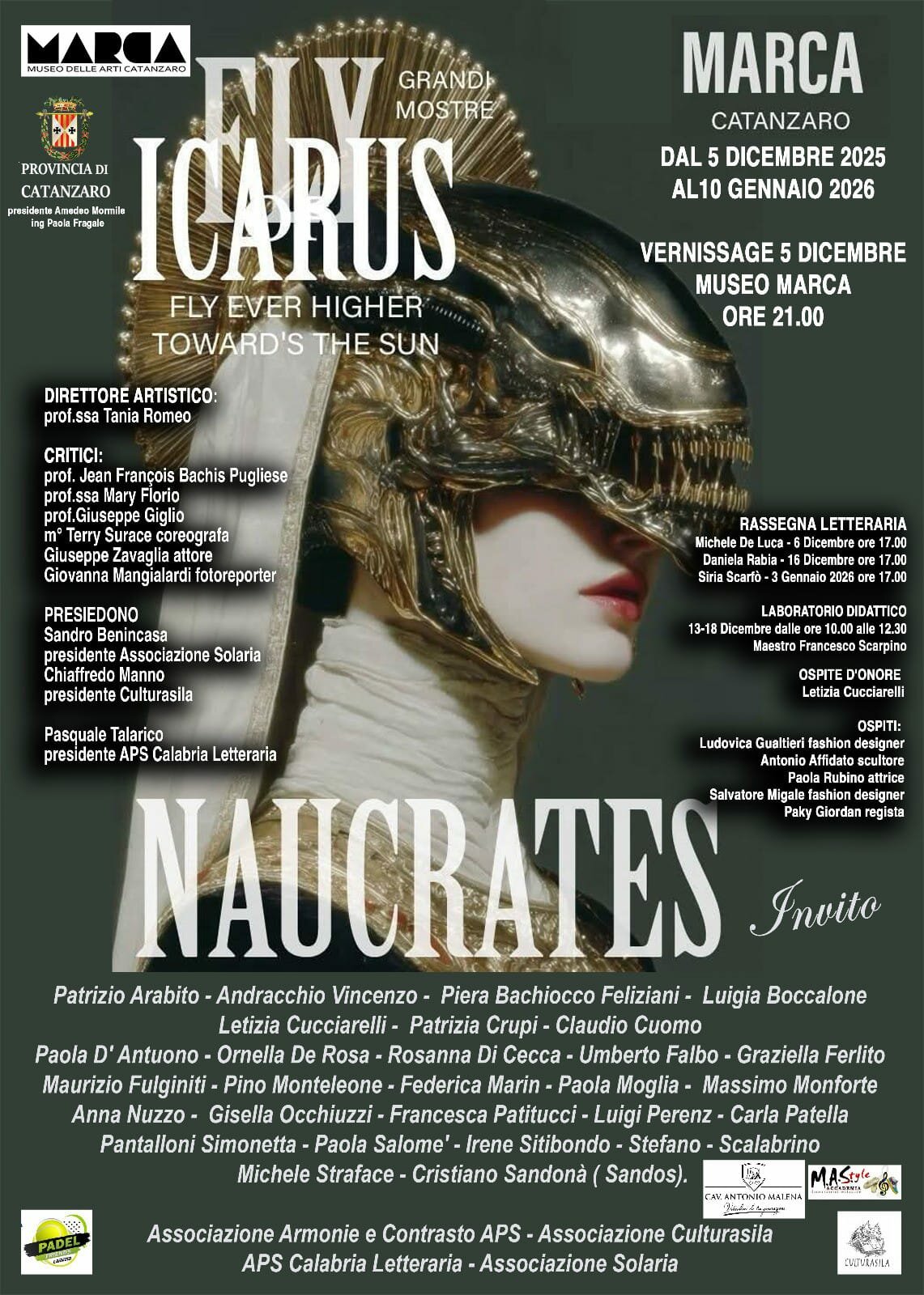 Il MARCA si prepara ad accogliere &ldquo;Il Volo di Icaro&rdquo;, conto alla rovescia verso l&rsquo;appuntamento multidisciplinare ideato da Tania Romeo e in programma venerd&igrave; 5 dicembre