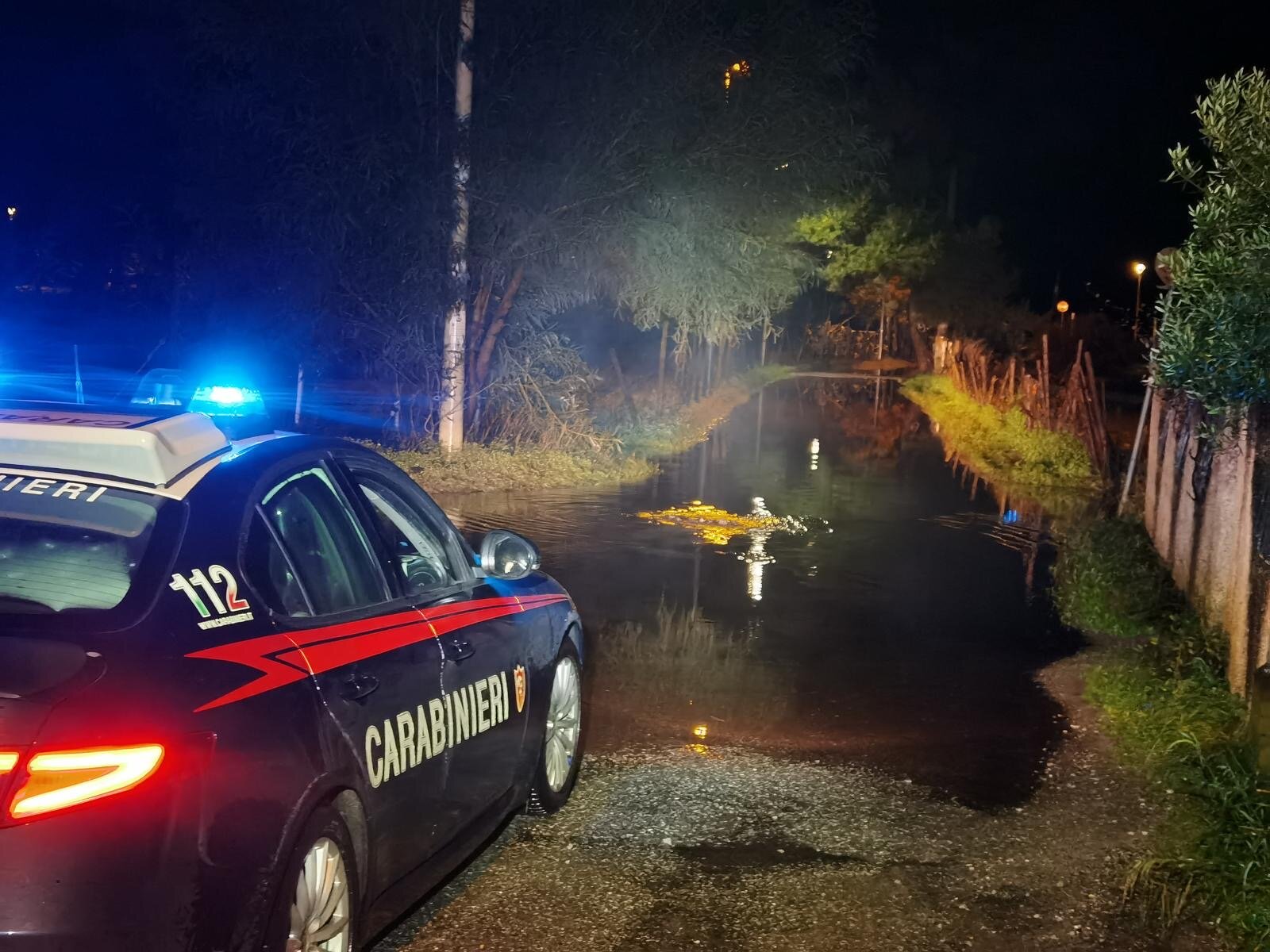 ALLERTA ARANCIONE. CARABINIERI IMPEGNATI IN TUTTA LA PROVINCIA.
