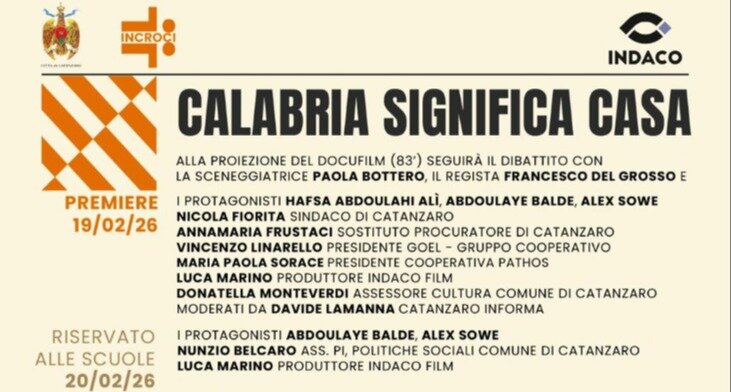 CALABRIA SIGNIFICA CASA: SI AVVICINA LA PREMIERE DI NYUMBA A CATANZARO, GIOVEDÌ 19 FEBBRAIO