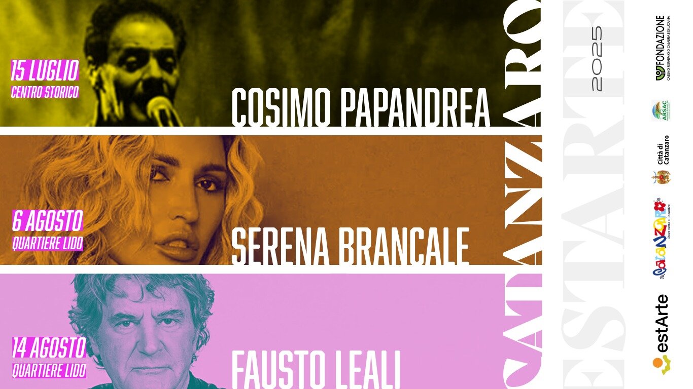 Serena Brancale, Cosimo Papandrea and Fausto Leali will be the protagonists of three unmissable evenings that will enliven the summer in Catanzaro between the h