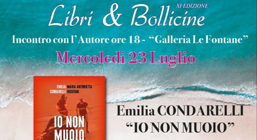 Wednesday, July 23 at the Le Fontane Gallery we meet Emilia Condarelli, author of an intense story that talks about life. An opportunity to listen