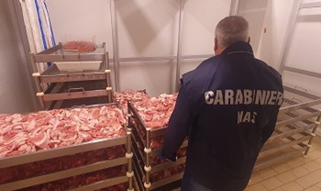 SEQUESTRATI DAICARABINIERI CATANZARO OLTRE 150 KG DI ALIMENTI IRREGOLARI.