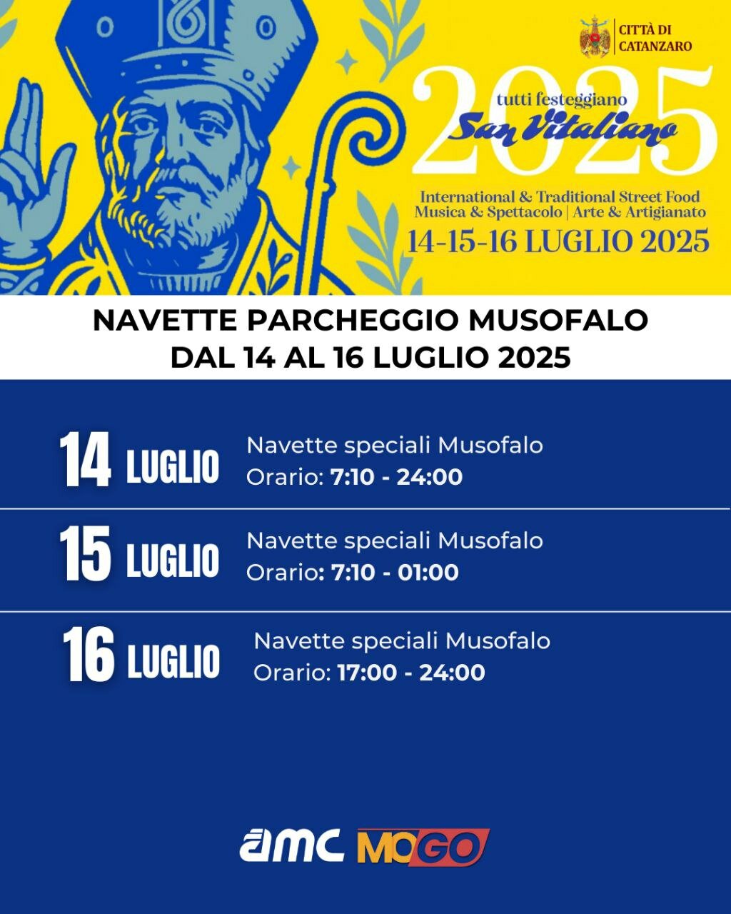 On the occasion of the celebrations for San Vitaliano, patron saint of the city of Catanzaro, the Municipal Administration has arranged, in collaboration with 