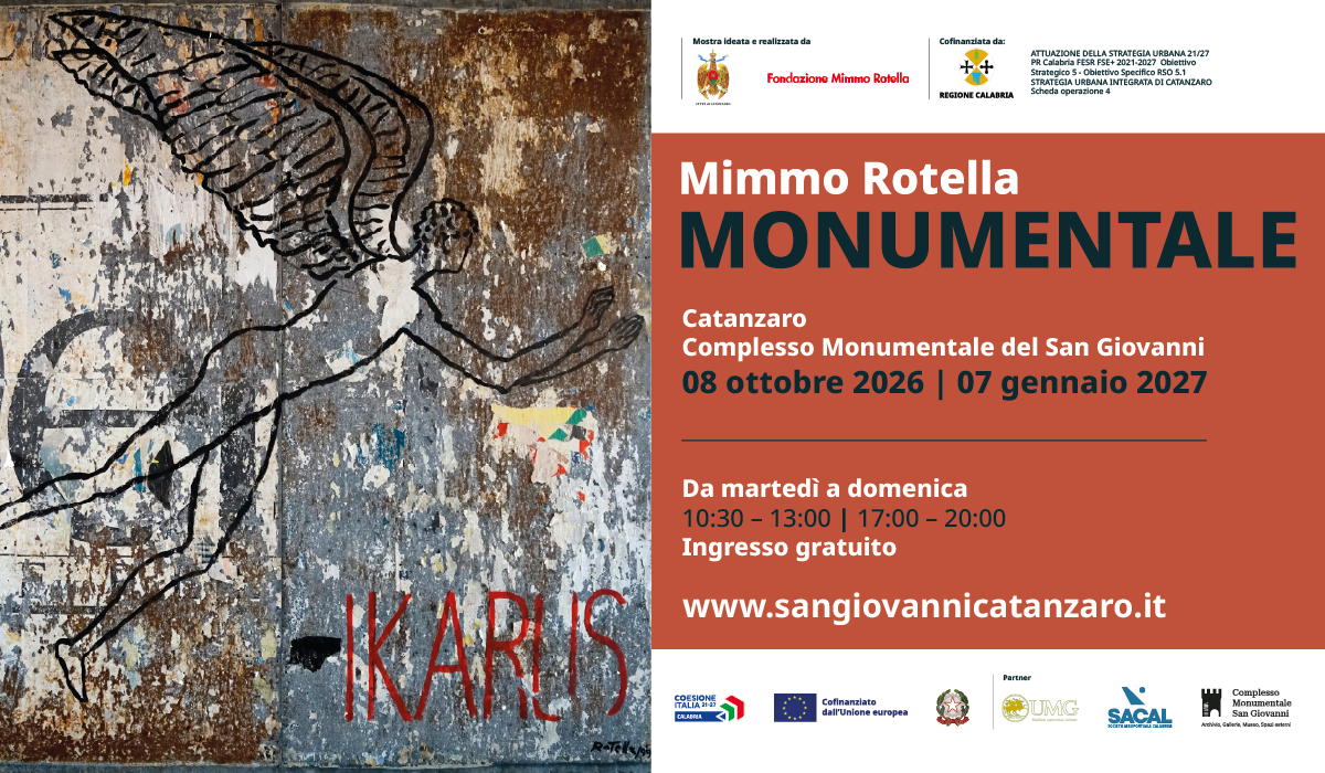 Catanzaro ricorda con una grande mostra la figura e l'opera del maestro Mimmo Rotella, a vent'anni dalla sua scomparsa Catanzaro ricorda con una grande mostra la figura e l'opera del maestro Mimmo Rotella, a vent'anni dalla sua scomparsa