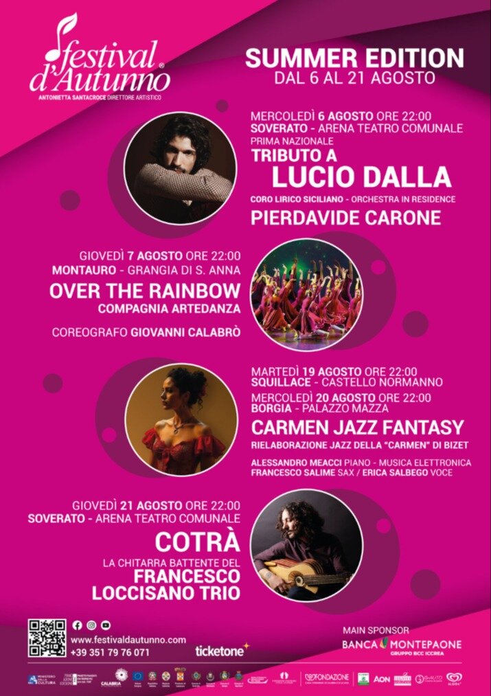 The Calabrian summer is dressed in enveloping notes and movements full of passion thanks to the Summer Edition of the Autumn Festival. It is not just a lineup