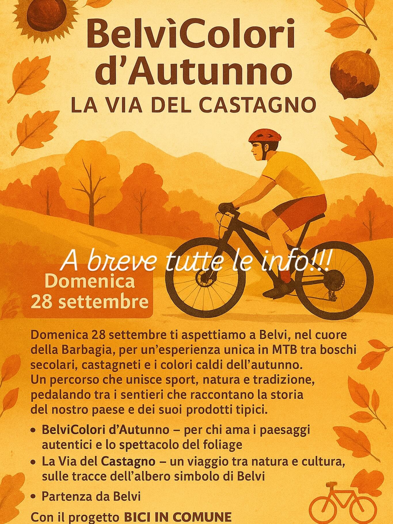 Belvì evento mountain bike: colori d'autunno. Belvì evento mountain bike: colori d'autunno.