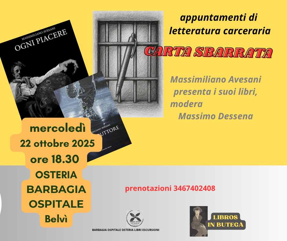 22 Ottobre, carta sbarrata, rassegna di letteratura carceraria.