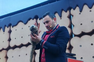 Mago Taz Anima festa per bambini con lo scoiattolo Jerry