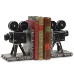 porta-libri-doppia-cinepresa-scultura-funzionale-in-resina-bronzata
