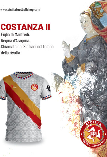 Costanza II ha ispirato la Maglia Away della Nazionale Siciliana