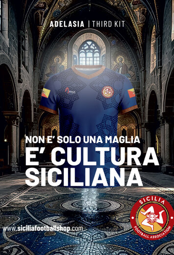 Nazionale Siciliana il kit completo della terza maglia Adelasia