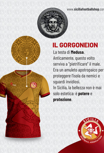 Nazionale Siciliana - Spiegazione maglia Medusa - Il Gorgoneion