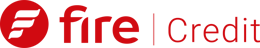 logo fire credit rosso