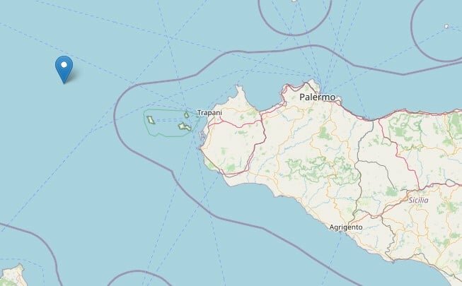 Scossa 4.7 al largo della Sicilia