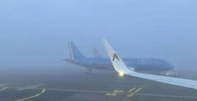 Nebbia a Fontanarossa, voli dirottati o cancellati