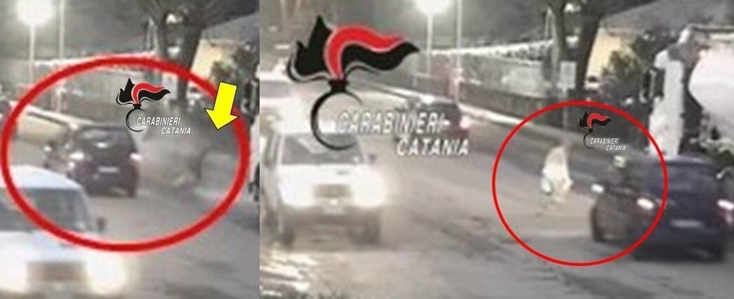 Travolge pedone e fugge: immortalato nei video