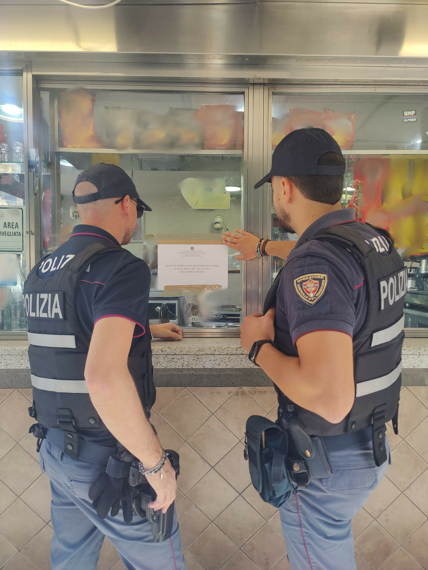 Catania: chiuso chiosco bar frequentato da pregiudicati
